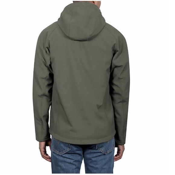 Kirkland Signature Men's Fleece Lined Softshell Jacket, Green - Picture 2 of 8